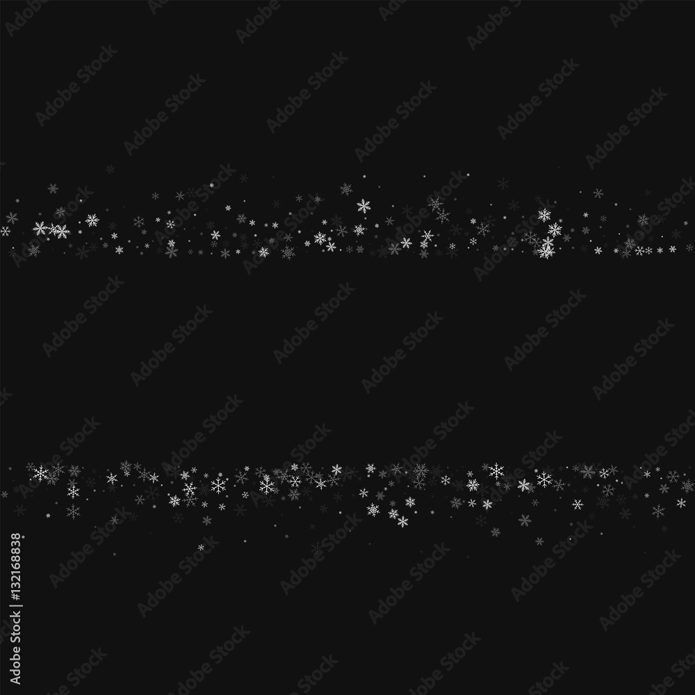 Beautiful snowfall. Scatter lines on black background. Vector illustration. Beautiful snowfall. Scatter lines on black background. Vector illustration.