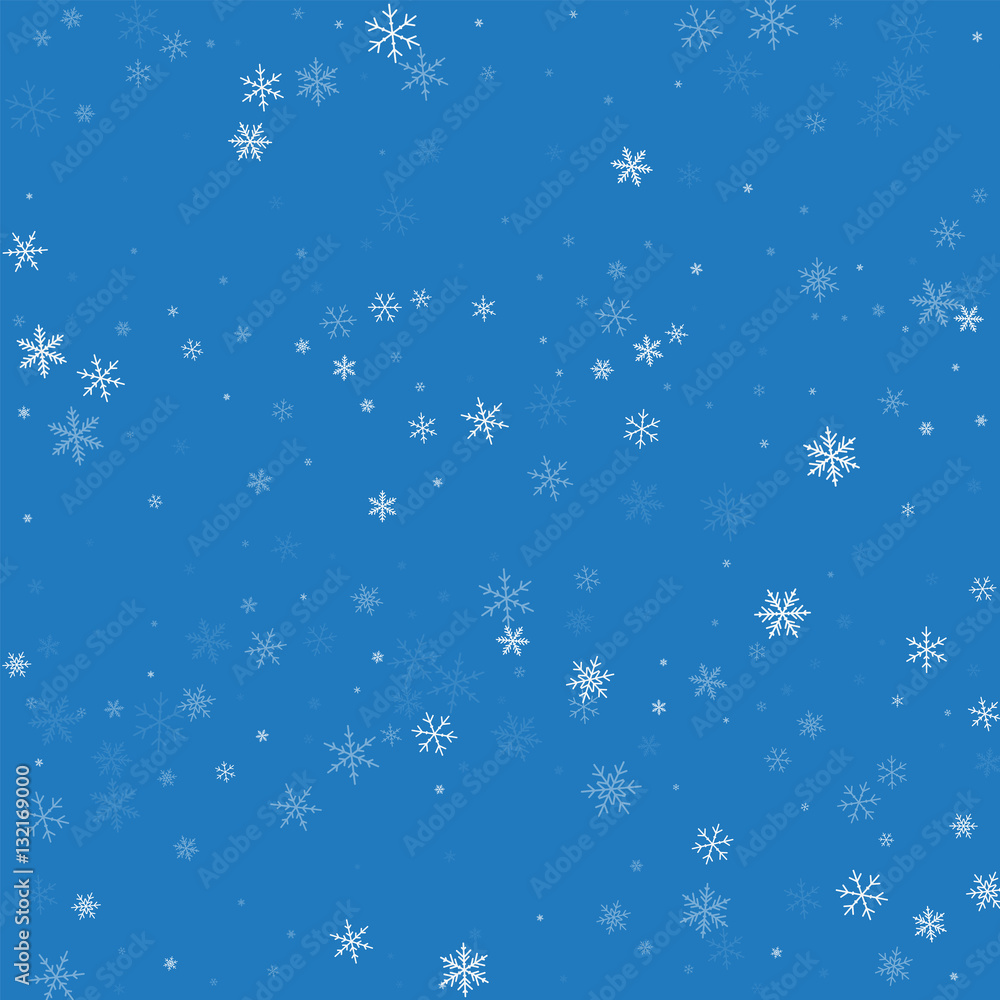 Sparse snowfall. Scatter horizontal lines on blue background. Vector illustration. Sparse snowfall. Scatter horizontal lines on blue background. Vector illustration.