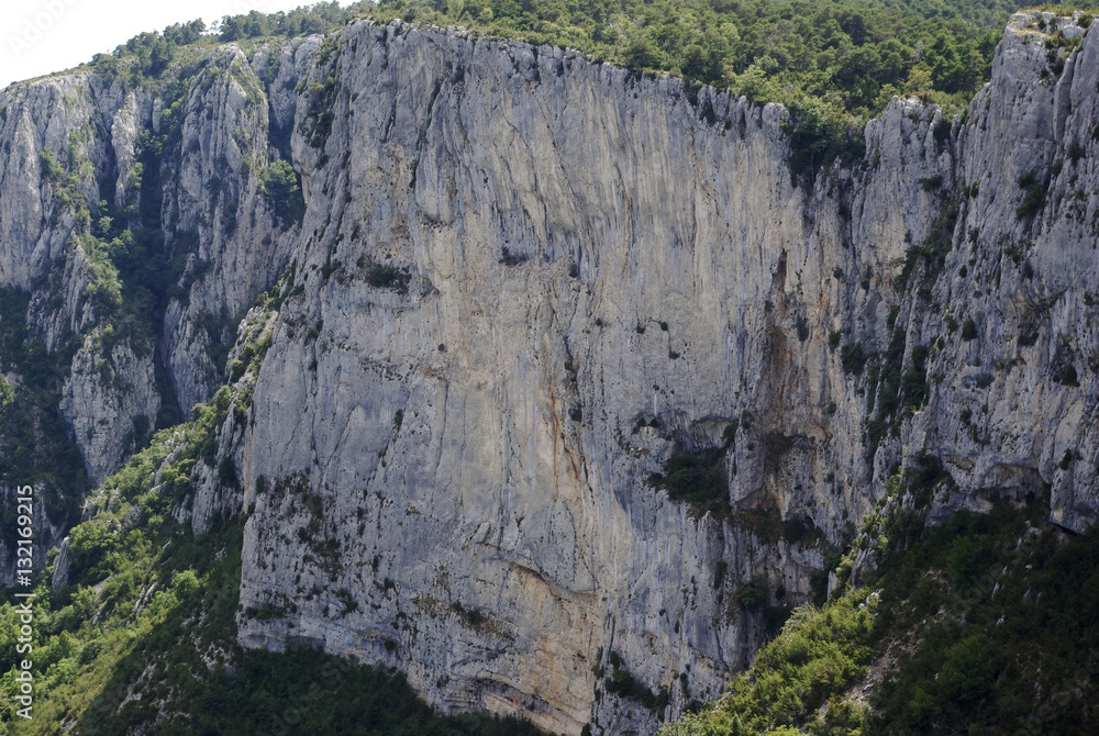 View of the Verdon gorge, in Southern France View of the Verdon gorge, in Southern France