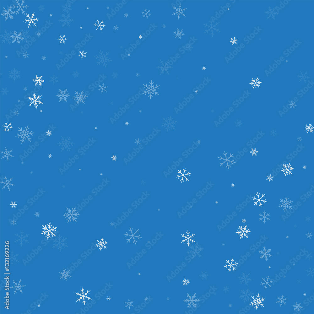 Sparse snowfall. Abstract scattered pattern on blue background. Vector illustration. Sparse snowfall. Abstract scattered pattern on blue background. Vector illustration.