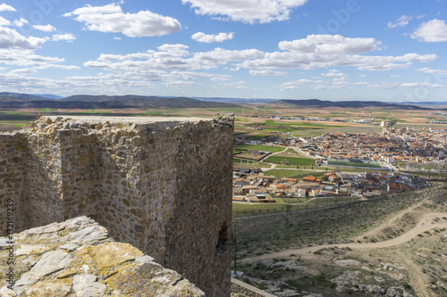 Ancient and majestic medieval castle. Town of Consuegra in the p