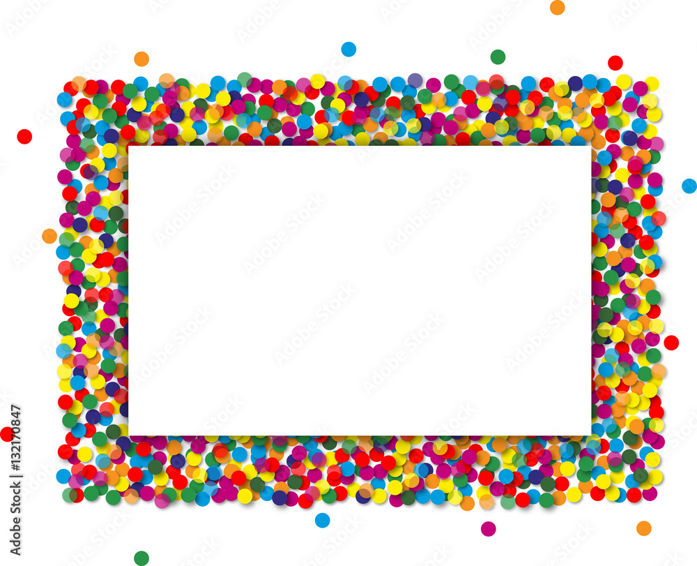 Fototapeta premium Bunter Konfetti Rahmen