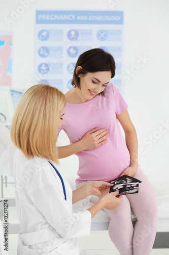 Gynecologist showing ultras...