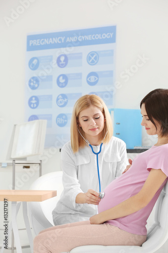 Closeup of doctor examining...