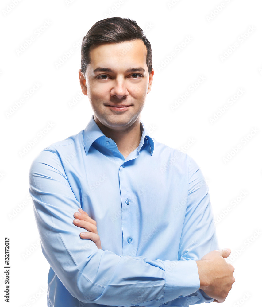 Handsome young man on white background Handsome young man on white background