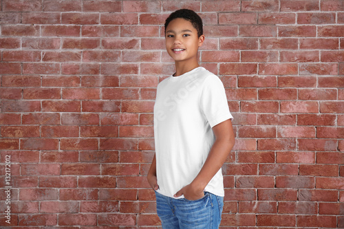 Young African American boy ...