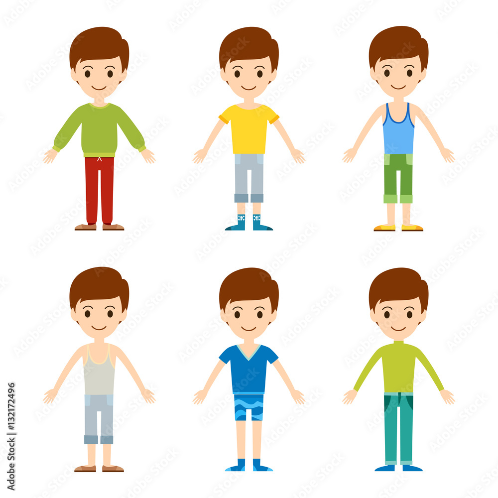 Beautiful vector cartoon fashion boy. Beautiful vector cartoon fashion boy.