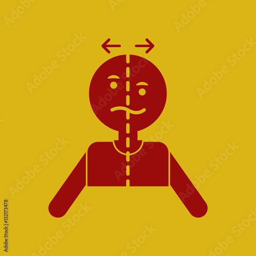 man with attack stroke face