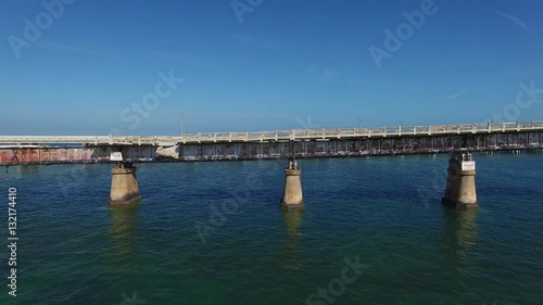 Wallpaper Mural Aerial Flying Parallel to Bahia Honda Bridge, Florida Keys, 4K Torontodigital.ca