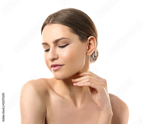 Beautiful young woman on wh...