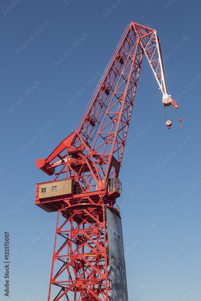 Bilbao, Spain - October 29, 2016; Crane called Bilbao, Spain - October 29, 2016; Crane called