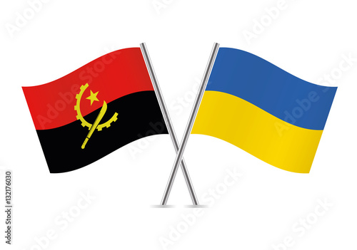 Free Download Angola and Ukraine flags. Vector illustration. - GFXLoad