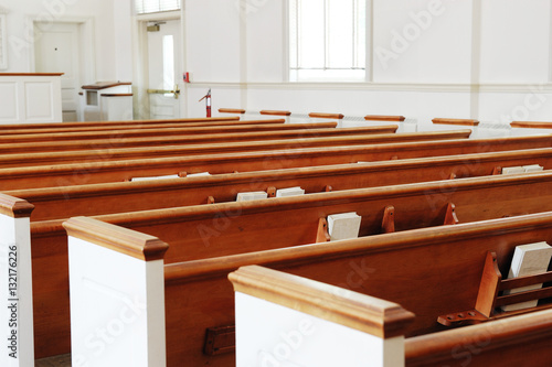 rows of seats inside church
