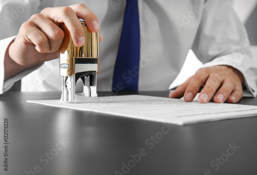 Notary public in office sta...