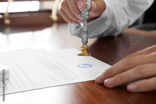 Notary public in office sta...