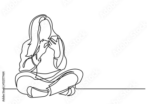 continuous line drawing of