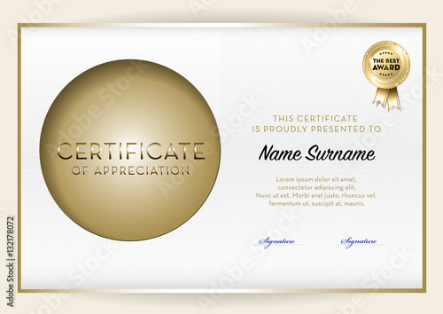 Certificate template vector