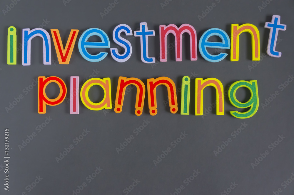 Word of Investment Planning, composed on blackboard - Investment Concept Word of Investment Planning, composed on blackboard - Investment Concept