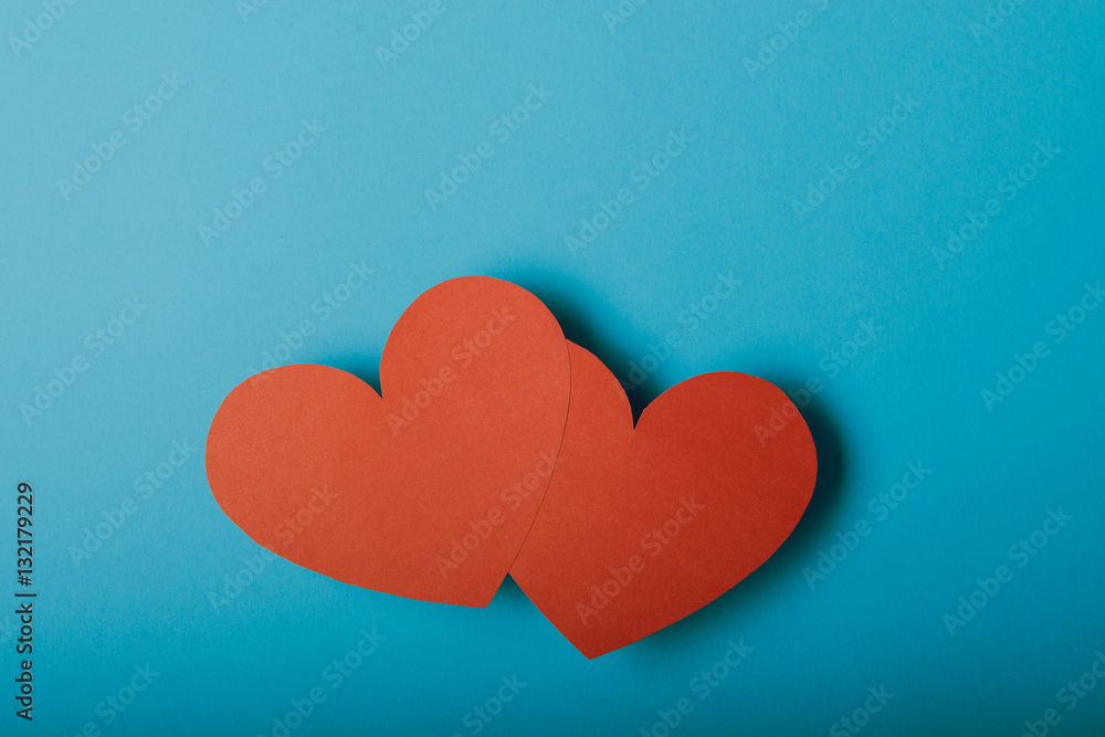 Red paper Valentines Day heart Red paper Valentines Day heart