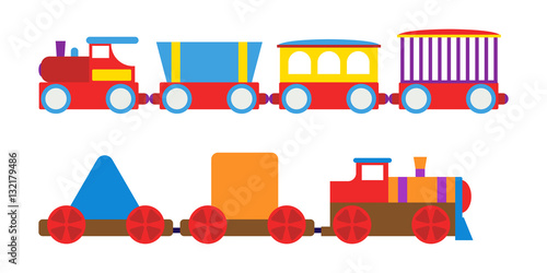 Toy train vector illustration.