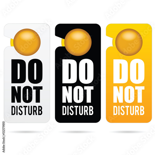 do not disturb design illustration in colorful