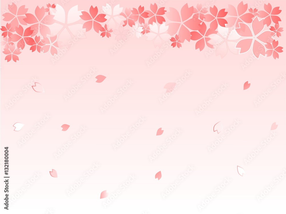 桜フレーム（上）薄ピンク背景
