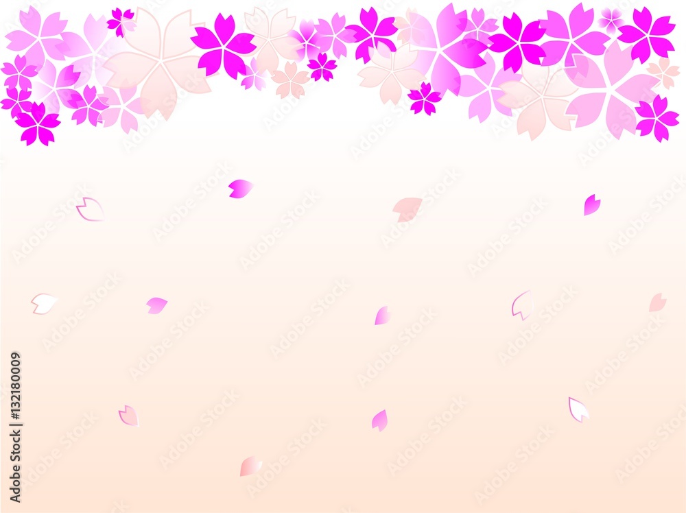 桜フレーム（上）薄いピンク背景
