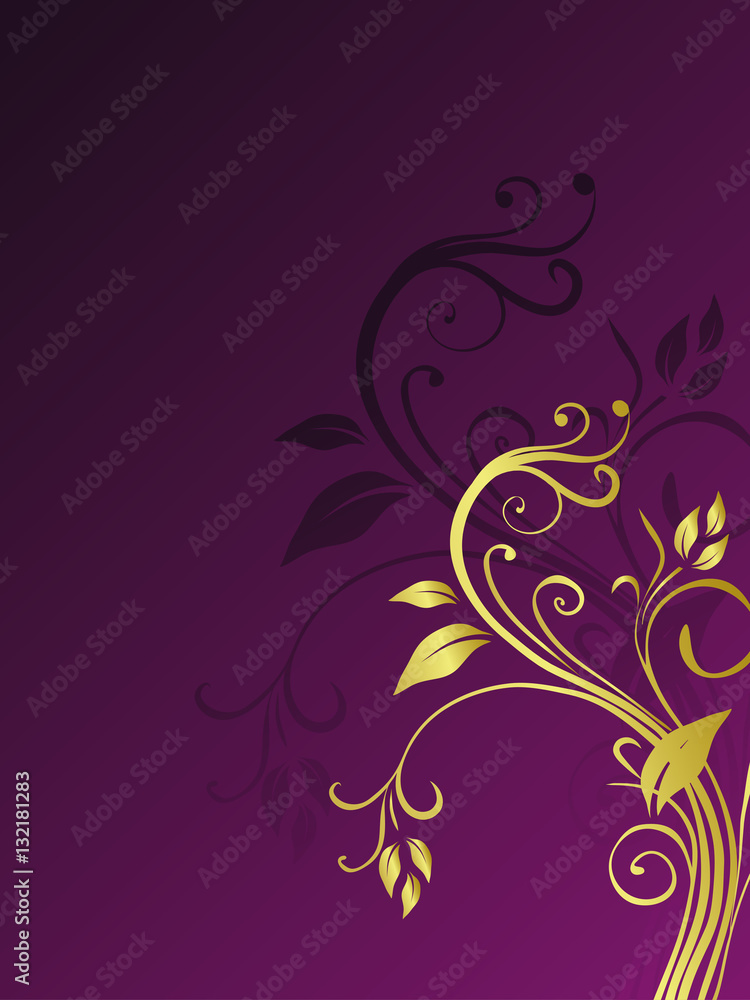Western Golden Floral Background Template Western Golden Floral Background Template