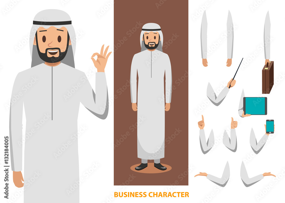 arab business character design 2 arab business character design 2