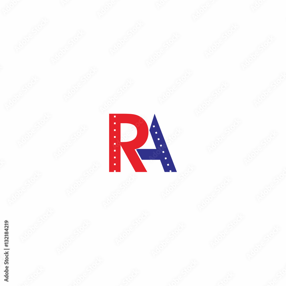 Letter RA Road logo vector Letter RA Road logo vector