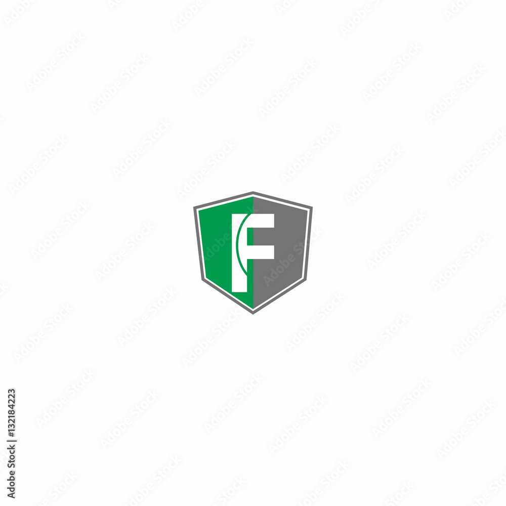 letter f shield logo vector letter f shield logo vector