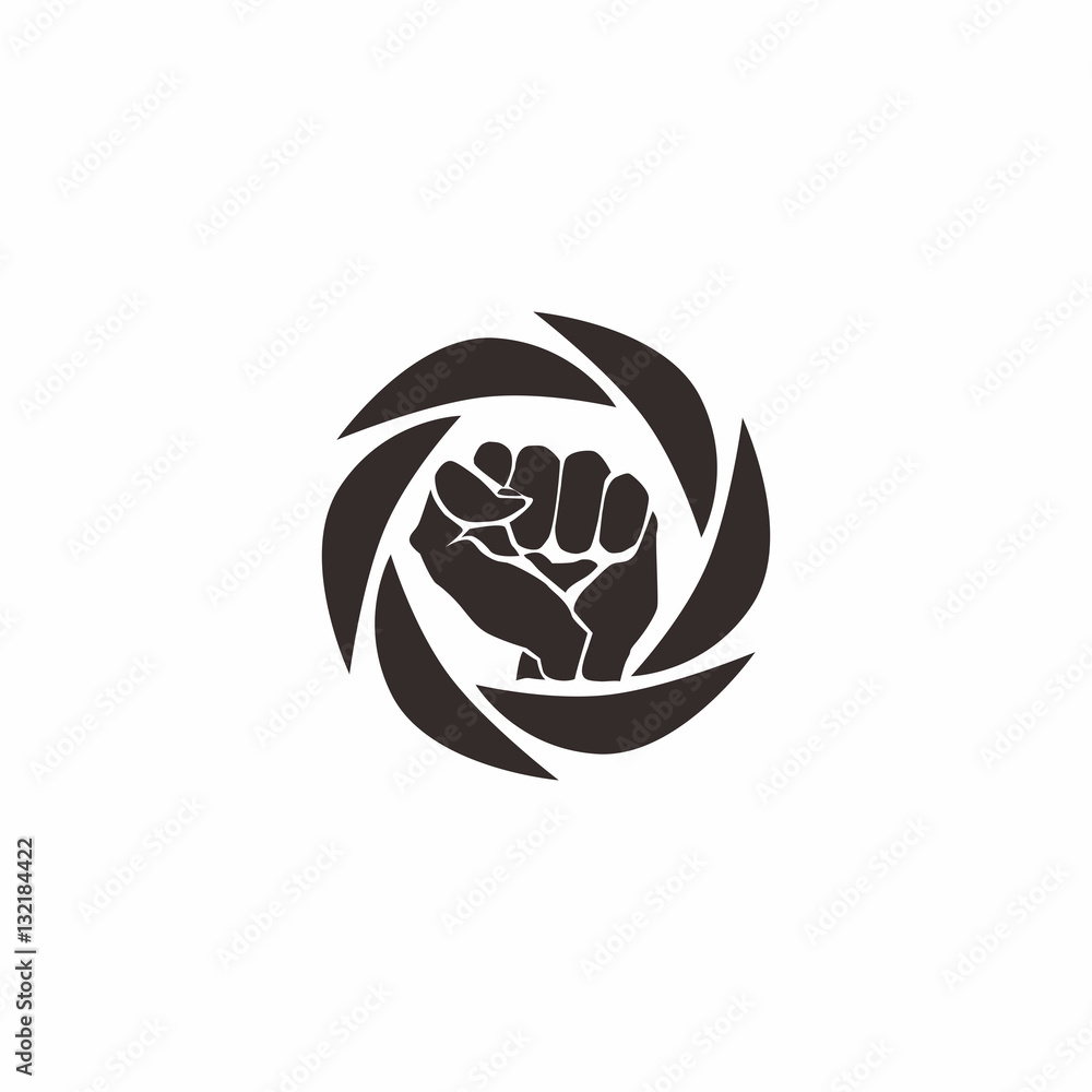 fist abstract logo icon fist abstract logo icon