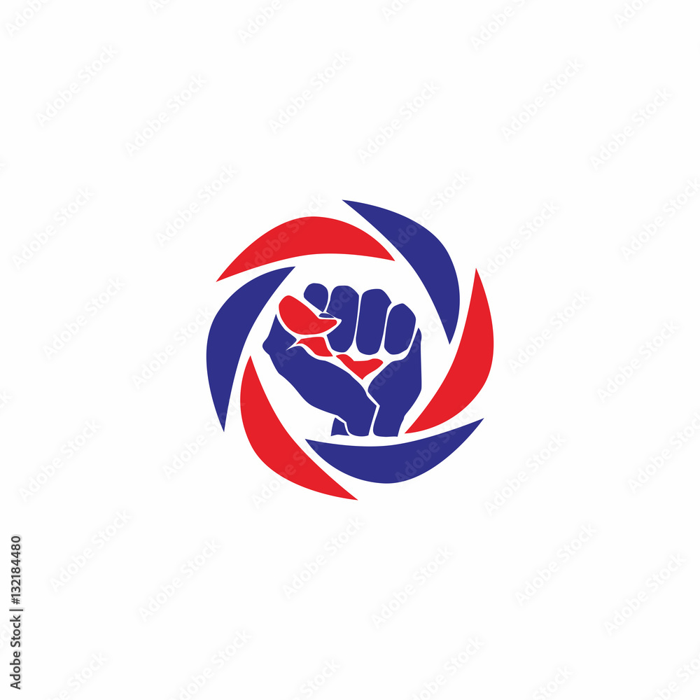 fist abstract logo icon fist abstract logo icon