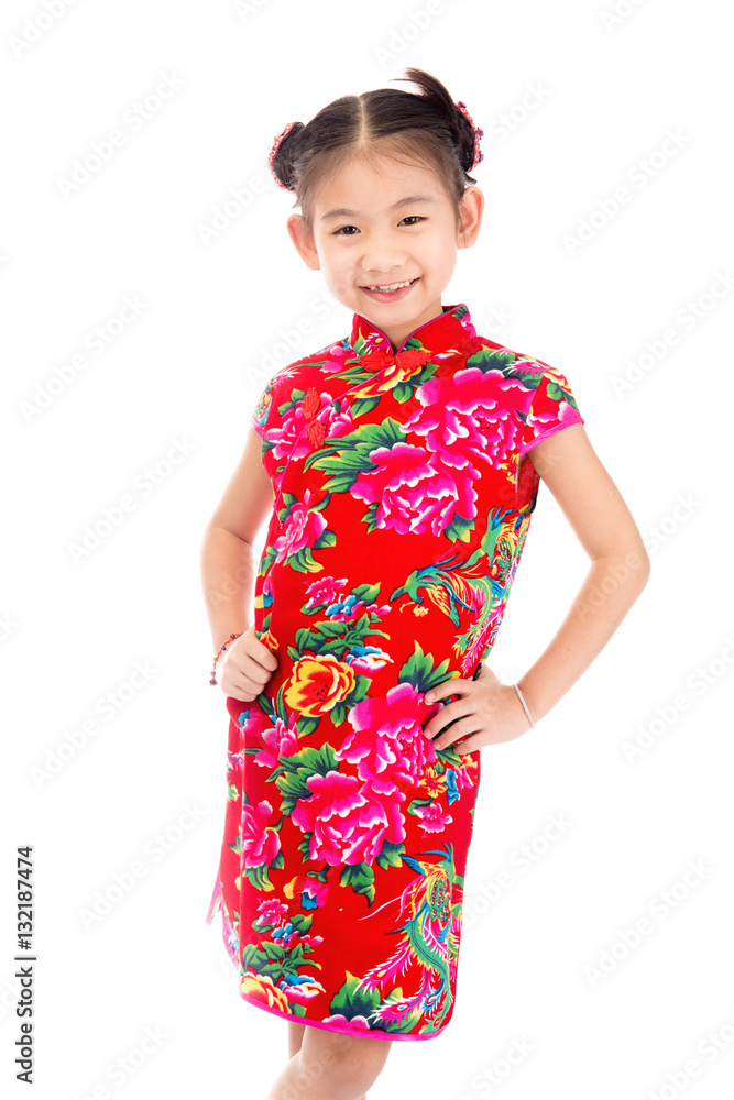 Little asian cute girl in Chinese costume Little asian cute girl in Chinese costume