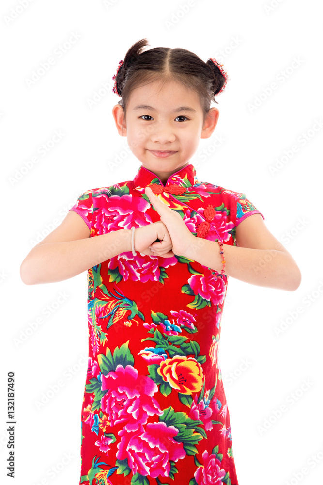 Little asian cute girl in Chinese costume Little asian cute girl in Chinese costume