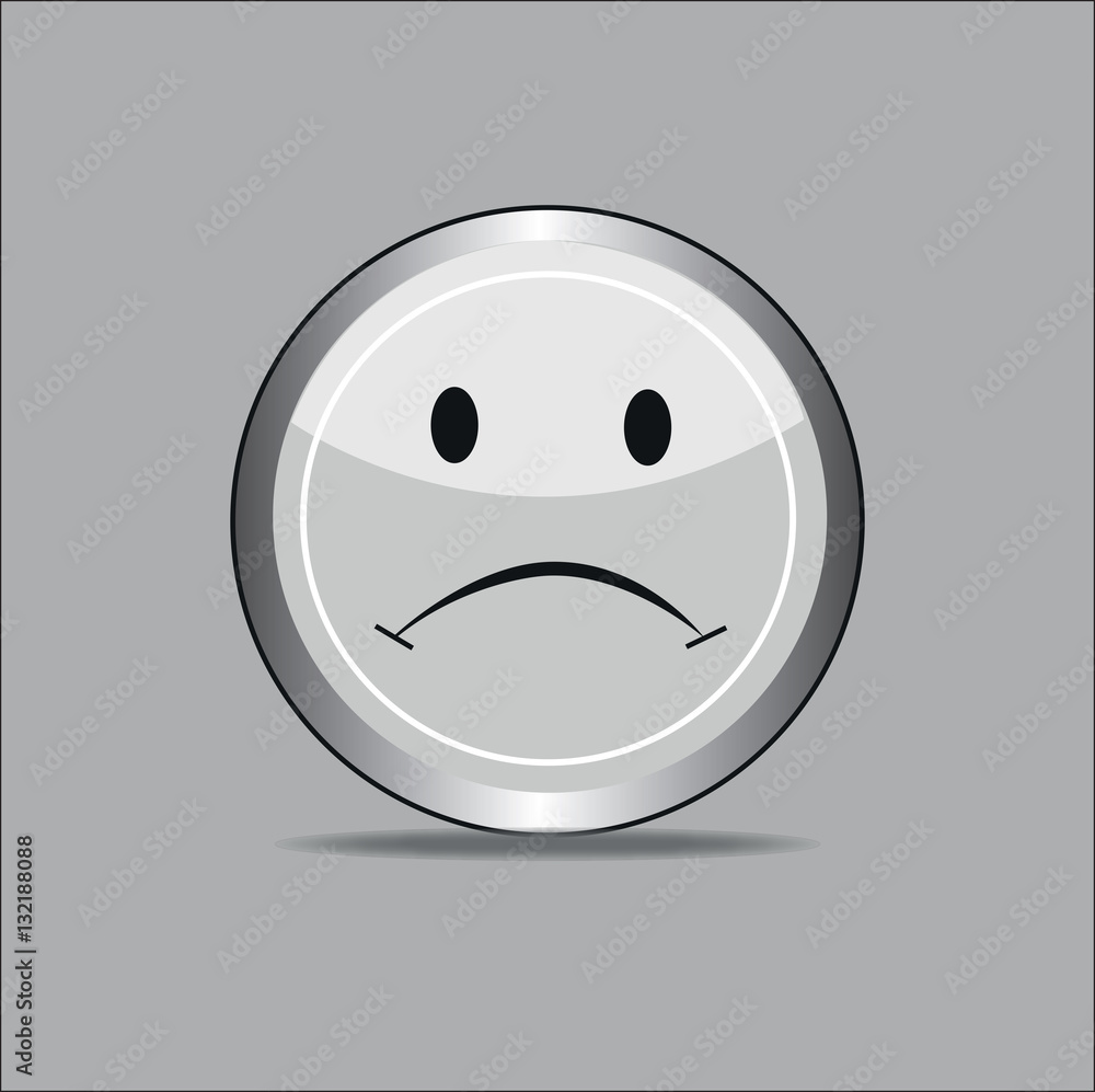 Fototapeta premium vector glass sad smile
