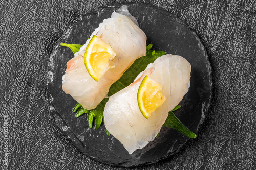 スズキの握り寿司 Apanese Sea Perch Sea Bass Sushi Stock 写真 Adobe Stock