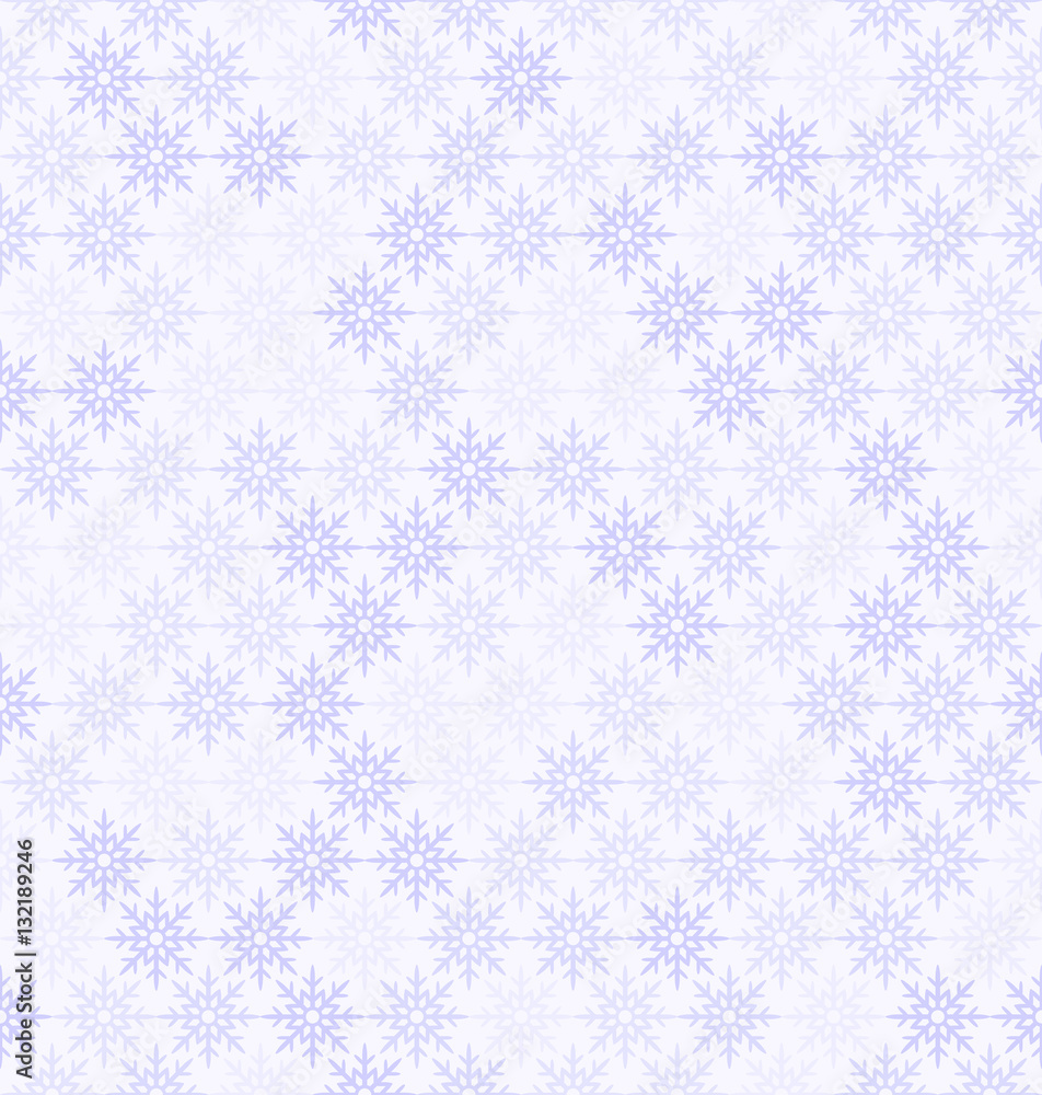 Snowflake pattern. Seamless vector winter violet background