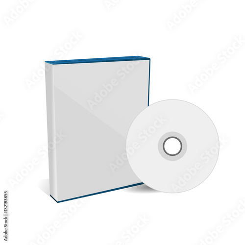 cd or dvd disc cover box mockup eps 10 vector