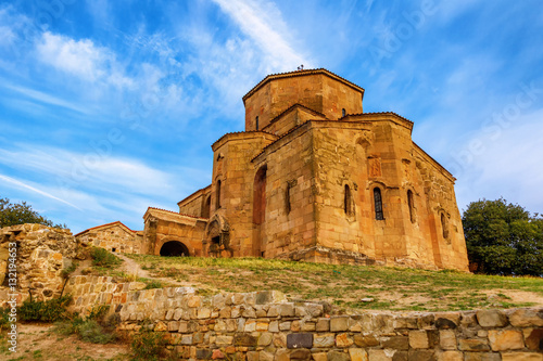 Scenic view of Jvari Monastery in Mtskheta, Georgia © photoaliona