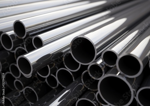 Metal pipes of various diameters