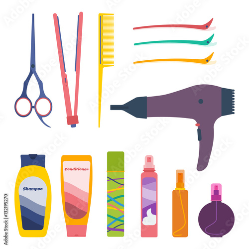Hair care vector set