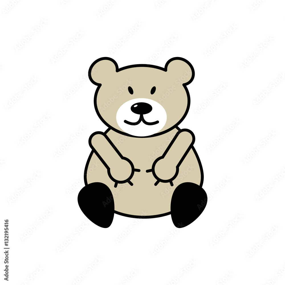 Teddy Bear plush toy icon for applications and web sites linear Teddy Bear plush toy icon for applications and web sites linear