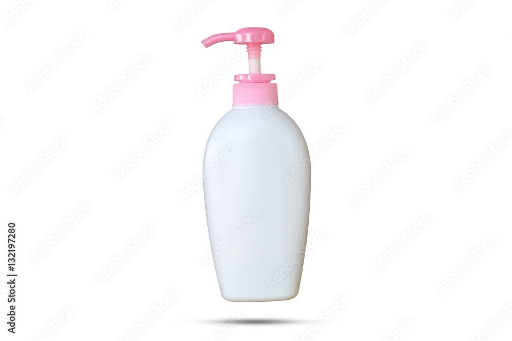 Plastic bottles with liquid soap or shower gel Plastic bottles with liquid soap or shower gel