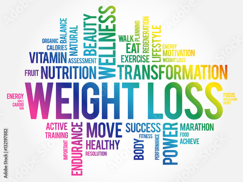 WEIGHT LOSS word cloud, fitness, sport, health concept