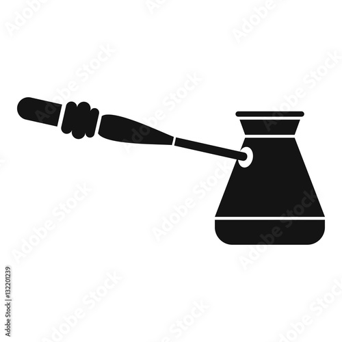 Coffee cezve icon. Simple illustration of coffee cezve vector icon for web