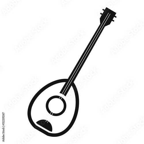 Saz turkish music instrument icon. Simple illustration of saz turkish music instrument vector icon for web