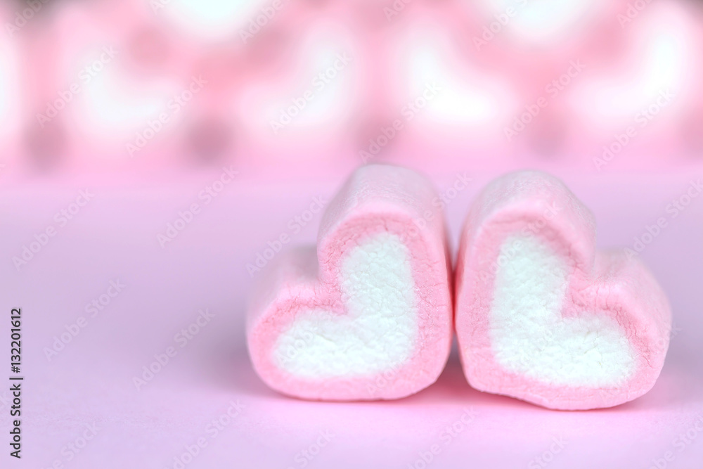 Heart shape marshmallow Heart shape marshmallow