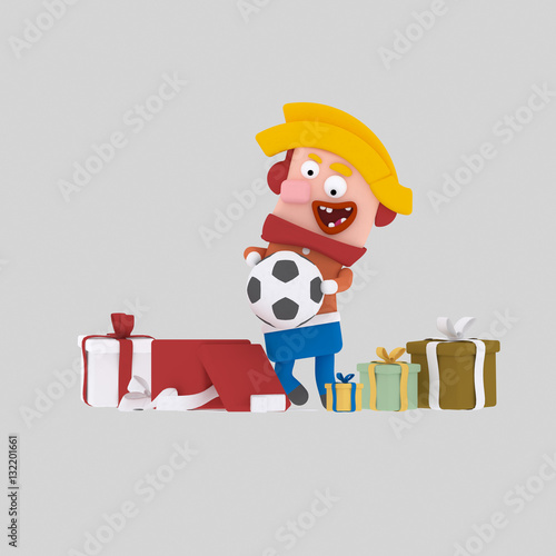 Boy opening gifts

EASY COMBINE!  Custom 3d illustration contact me! photo