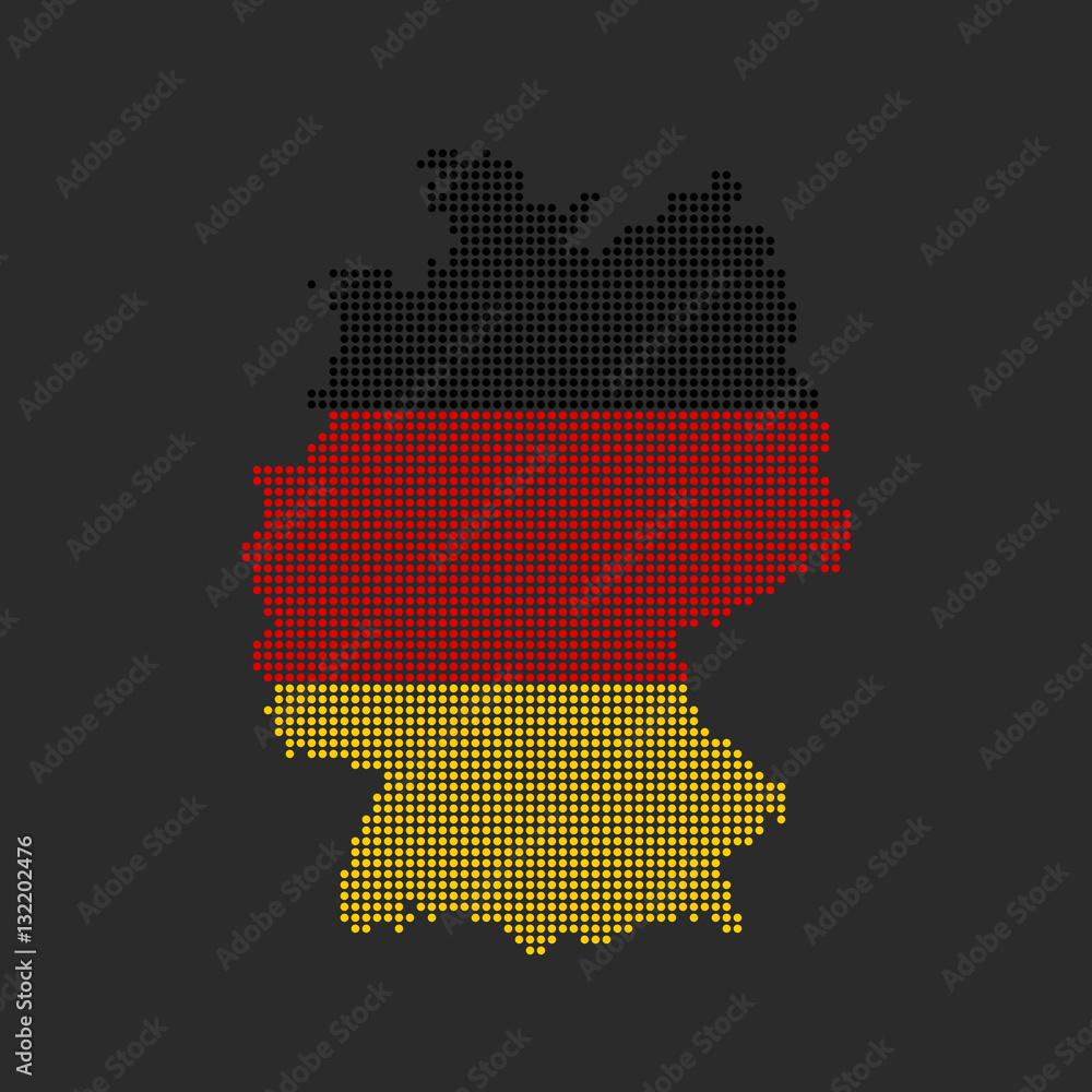 Obraz premium Vector Dotted Germany Map